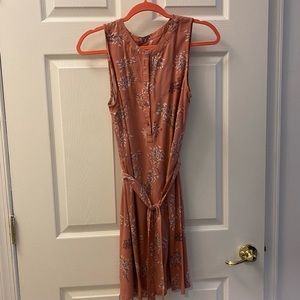 Dusty rose printed Cotton dress